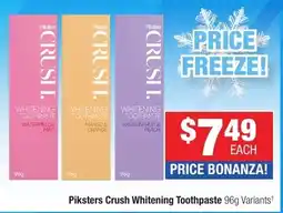 Direct Chemist Outlet Piksters Crush Whitening Toothpaste offer