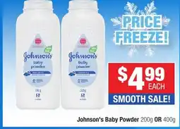 Direct Chemist Outlet Johnson's Baby Powder 200g OR 400g offer