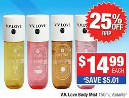 Direct Chemist Outlet V.V. Love Body Mist offer
