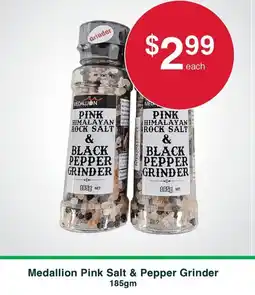 Australian Butchers Medallion Pink Salt & Pepper Grinder offer