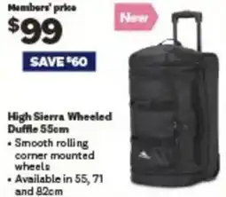RAA High Sierra Wheeled Duffle 55cm offer