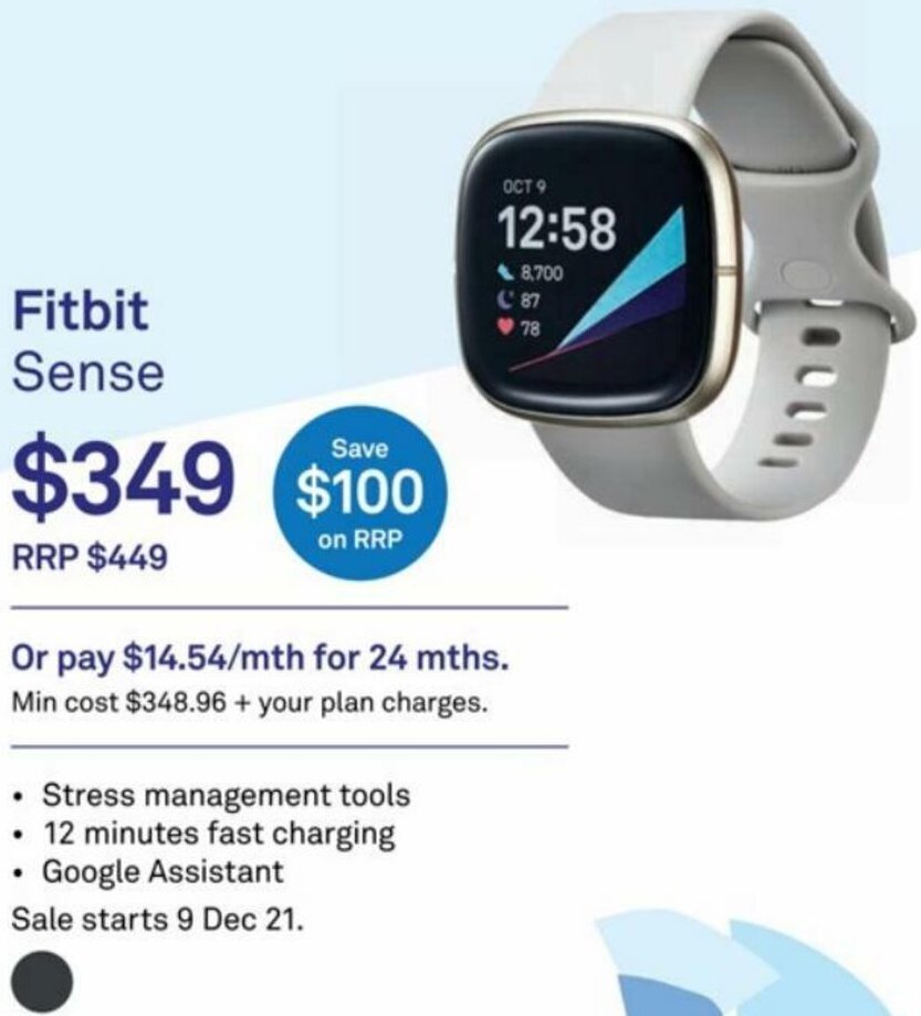 Fitbit Sense offer at Telstra