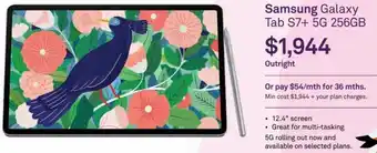 Telstra Samsung Galaxy Tab S7+ 5G 256GB offer
