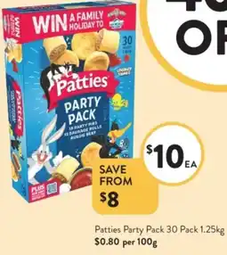 Foodworks Patties Party Pack offer