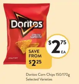 Foodworks Doritos Corn Chips offer