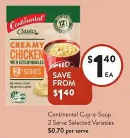 Foodworks Continental Cup-a-Soup 2 Serve offer