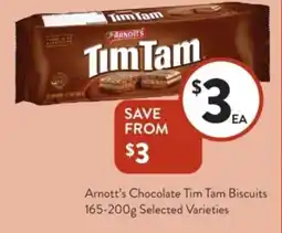 Foodworks Arnott's Chocolate Tim Tam Biscuits offer