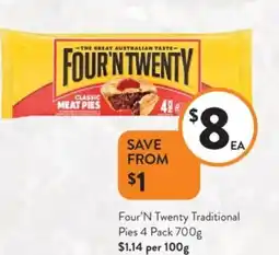 Foodworks Four'N Twenty Traditional Pies offer