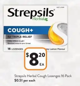 Foodworks Strepsils Herbal Cough Lozenges offer