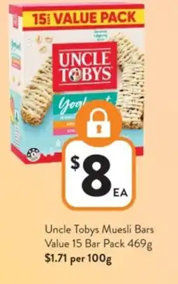 Foodworks Uncle Tobys Muesli Bars Value offer