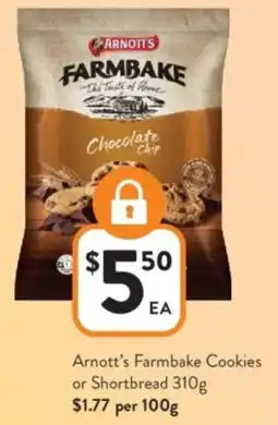 Foodworks Arnott's Farmbake Cookies or Shortbread offer