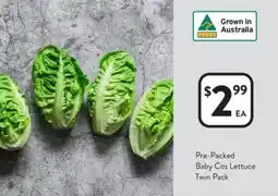 Foodworks Baby Cos Lettuce Twin Pack offer