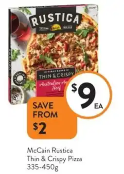 Foodworks McCain Rustica Thin & Crispy Pizza offer