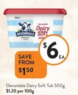 Foodworks Devondale Dairy Soft Tub offer