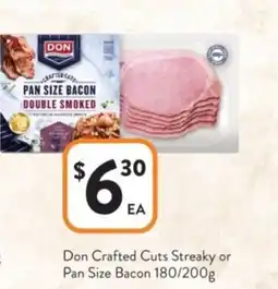 Foodworks Don Crafted Cuts Streaky or Pan Size Bacon offer