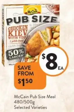 Foodworks McCain Pub Size Meal offer