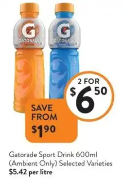 Foodworks Gatorade Sport Drink offer