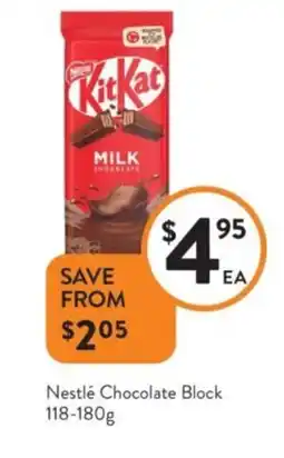 Foodworks Nestlé Chocolate Block offer