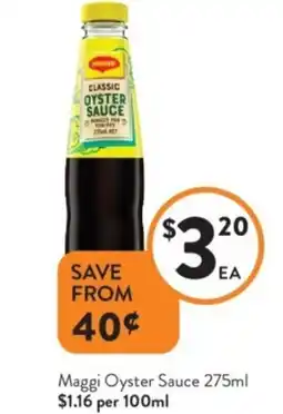 Foodworks Maggi Oyster Sauce offer