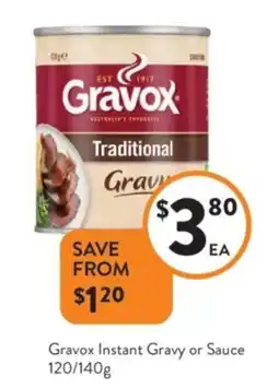 Foodworks Gravox Instant Gravy or Sauce offer