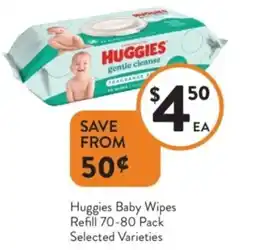 Foodworks Huggies Baby Wipes Refill offer