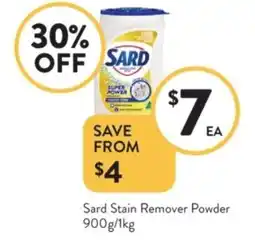 Foodworks Sard Stain Remover Powder offer