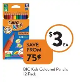 Foodworks BIC Kids Coloured Pencils offer