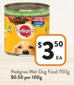 Foodworks Pedigree Wet Dog Food offer