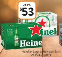 Foodworks Heineken Lager or Heineken Silver offer