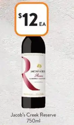 Foodworks Jacob's Creek Reserve offer