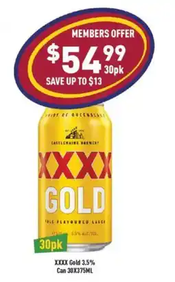 Liquor Legends XXXX Gold 3.5% Can offer