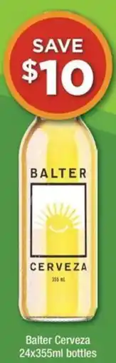 Bottler Balter cerveza bottles offer