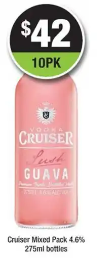 Bottler Cruiser Mixed Pack 4.6% bottles offer