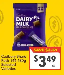 Supa Valu Cadbury Share Pack offer