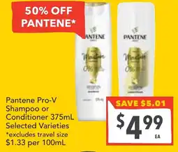 Supa Valu Pantene Pro-V Shampoo or Conditioner offer