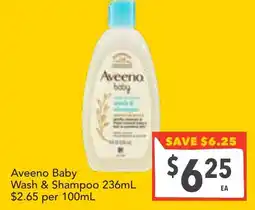 Supa Valu Aveeno Baby Wash & Shampoo offer