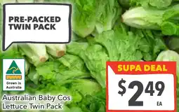 Supa Valu Australian Baby Cos Lettuce Twin Pack offer