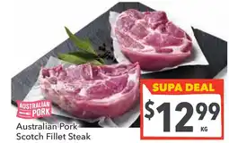 Supa Valu Australian pork scotch fillet steak offer