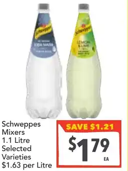 Supa Valu Schweppes Mixers offer