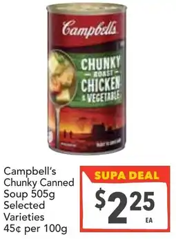 Supa Valu Campbell's Chunky Canned Soup Selected Varieties offer