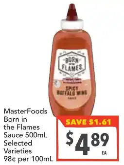 Supa Valu MasterFoods Born in the Flames Sauce offer