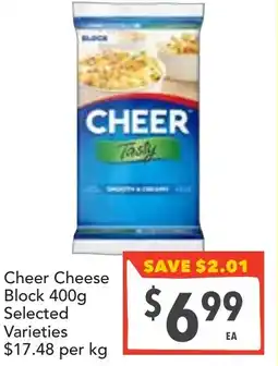 Supa Valu Cheer Cheese Block offer