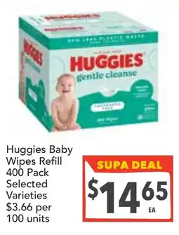 Supa Valu Huggies Baby Wipes Refill offer
