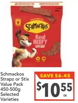 Supa Valu Schmackos Strapz or Stix Value Pack offer