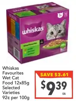 Supa Valu Whiskas Favourites Wet Cat Food offer