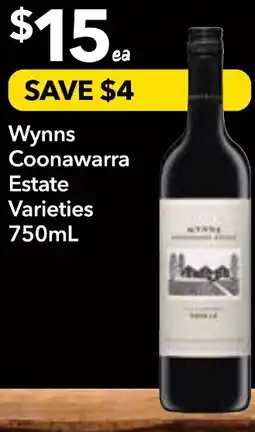 Supa Valu Wynns Coonawarra Estate Varieties offer