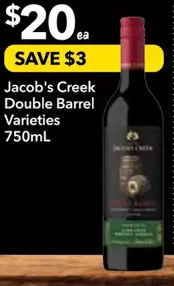 Supa Valu Jacob's Creek Double Barrel Varieties offer