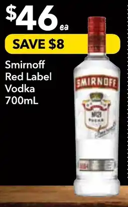 Supa Valu Smirnoff Red Label Vodka offer