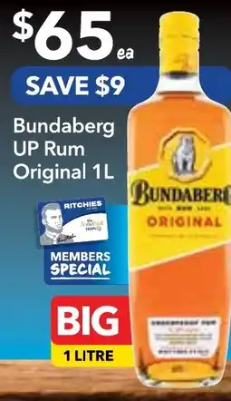 Supa Valu Bundaberg UP Rum Original offer