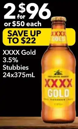 Supa Valu XXXX Gold Stubbies offer